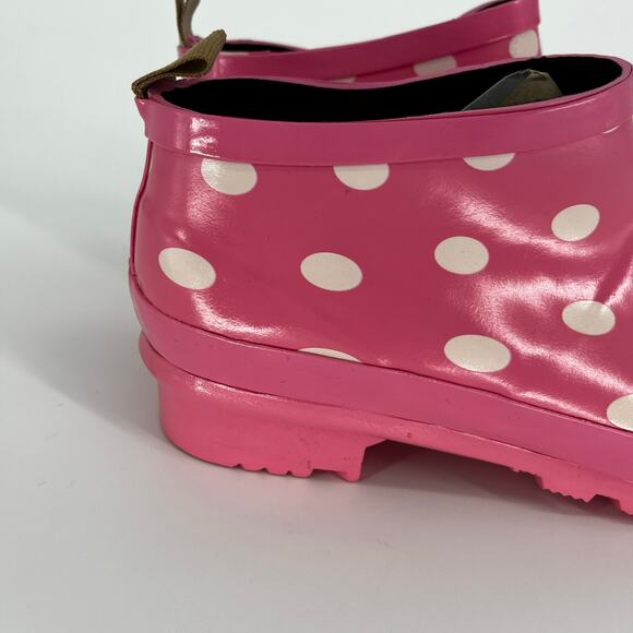Journee Rainer Polka Dot Rain Booties Pink – Size 7.5 - Picture 6 of 13